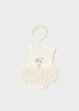 Mayoral Sustainable cotton bodysuit with headband newborn - 1732
