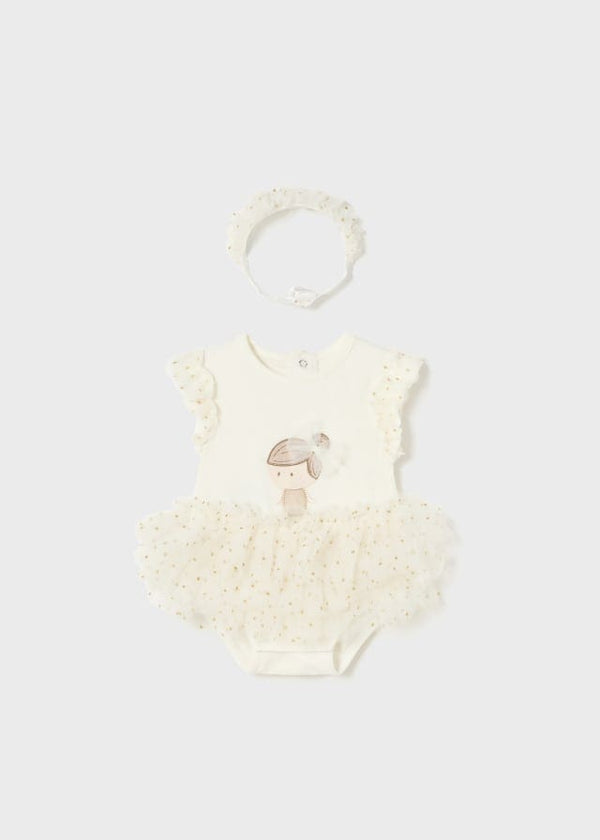 Mayoral Sustainable cotton bodysuit with headband newborn - 1732