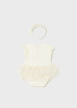 Mayoral Sustainable cotton bodysuit with headband newborn - 1732
