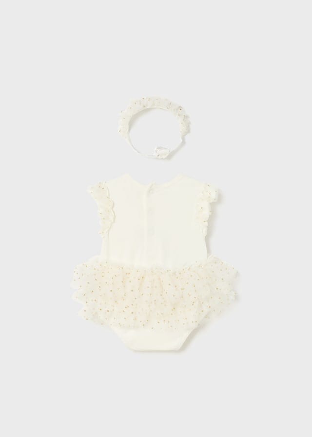 Mayoral Sustainable cotton bodysuit with headband newborn - 1732