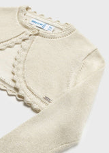 Mayoral Champagne Sustainable cotton cardigan for baby girl - 306 - 56 Champan