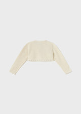 Mayoral Champagne Sustainable cotton cardigan for baby girl - 306 - 56 Champan