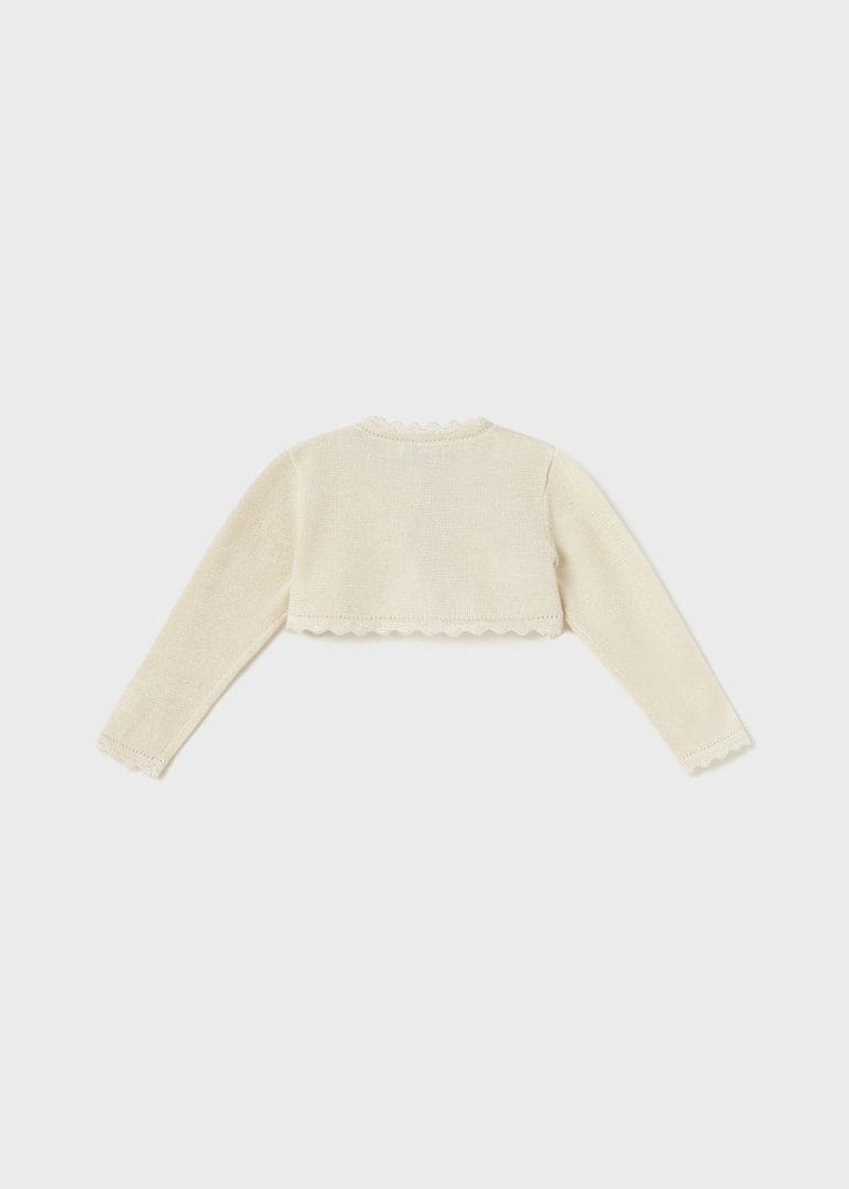Mayoral Champagne Sustainable cotton cardigan for baby girl - 306 - 56 Champan