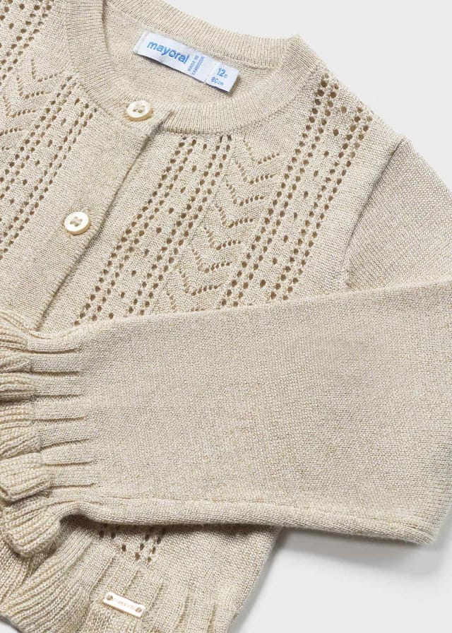 Mayoral Sustainable cotton cardigan baby girl - 1366 - 55 Raiz