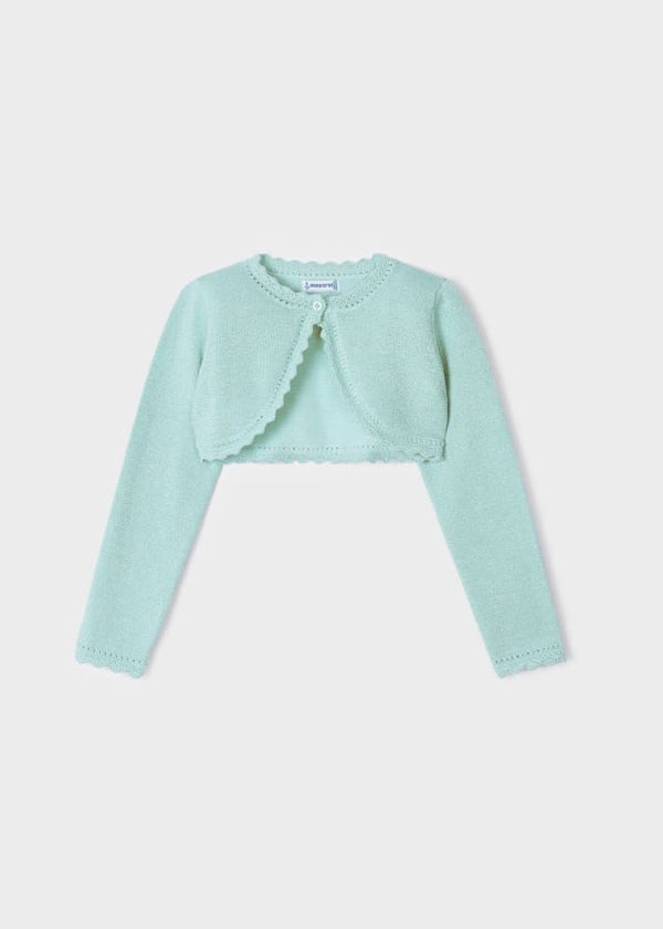 Mayoral Mint Green Sustainable cotton cardigan girl - 320