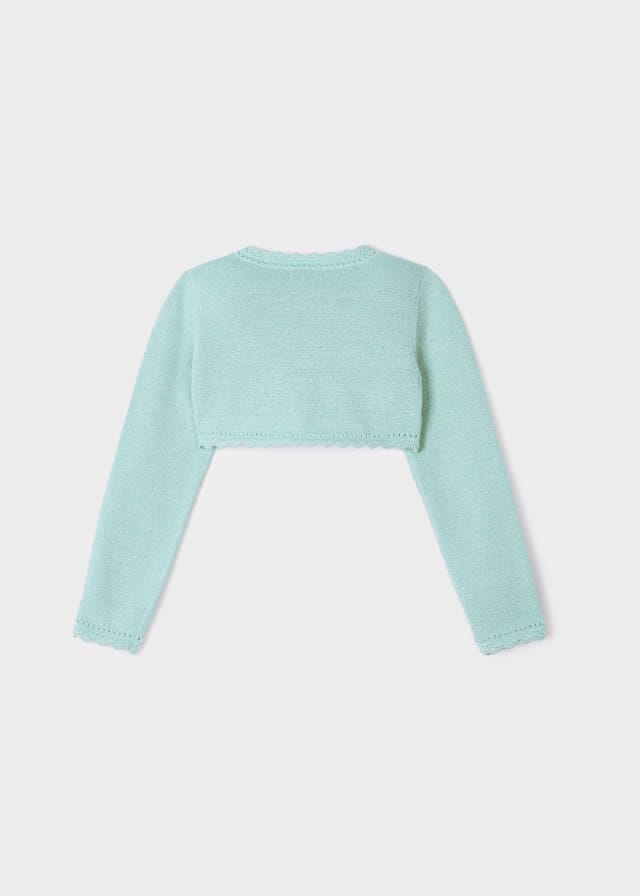 Mayoral Mint Green Sustainable cotton cardigan girl - 320
