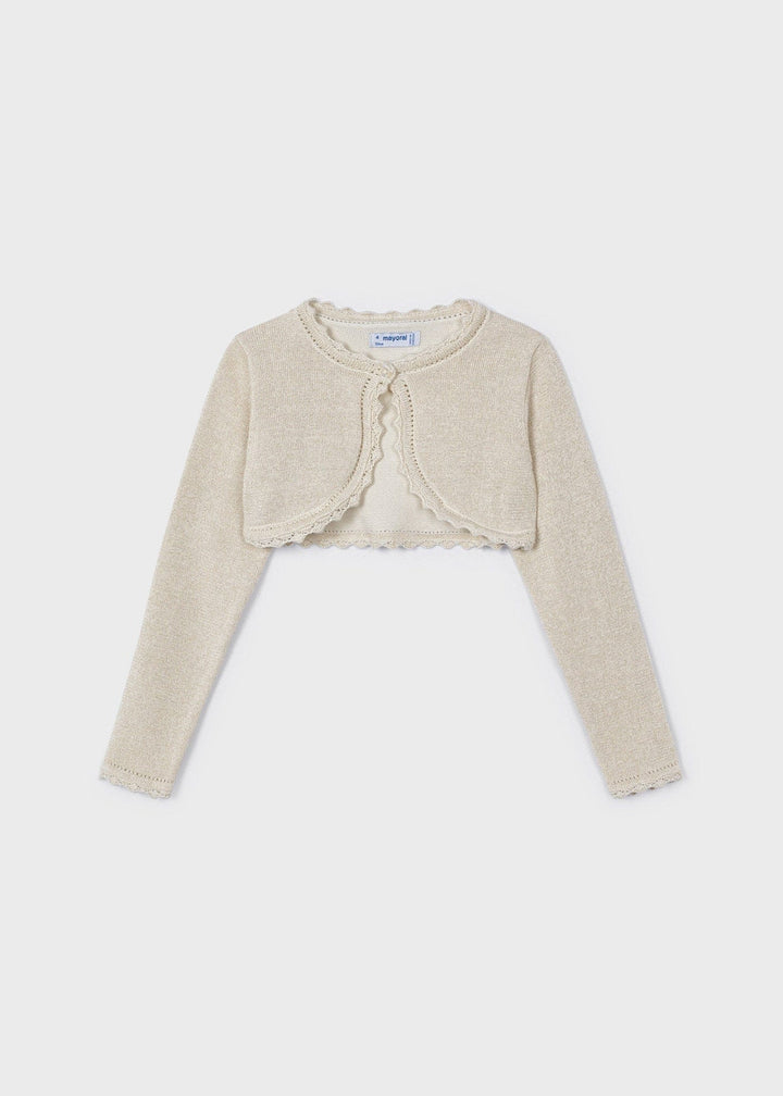 Mayoral Champagne Sustainable cotton cardigan girl - 320 - 72 Champan