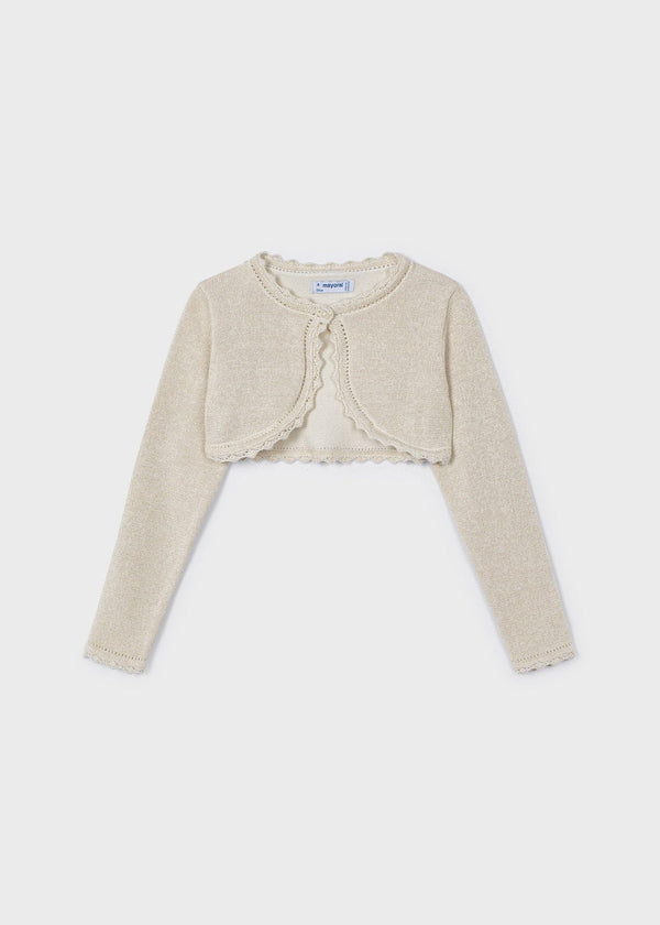 Mayoral Champagne Sustainable cotton cardigan girl - 320 - 72 Champan