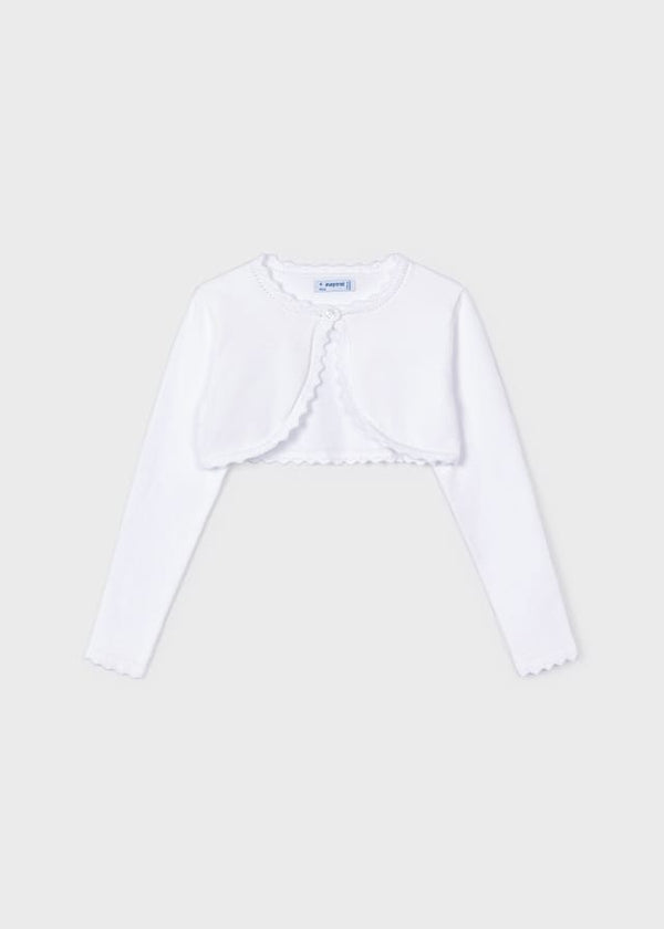 Mayoral White Sustainable cotton cardigan girl - 320