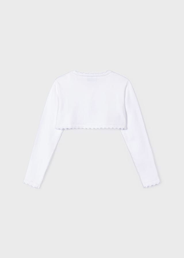 Mayoral White Sustainable cotton cardigan girl - 320