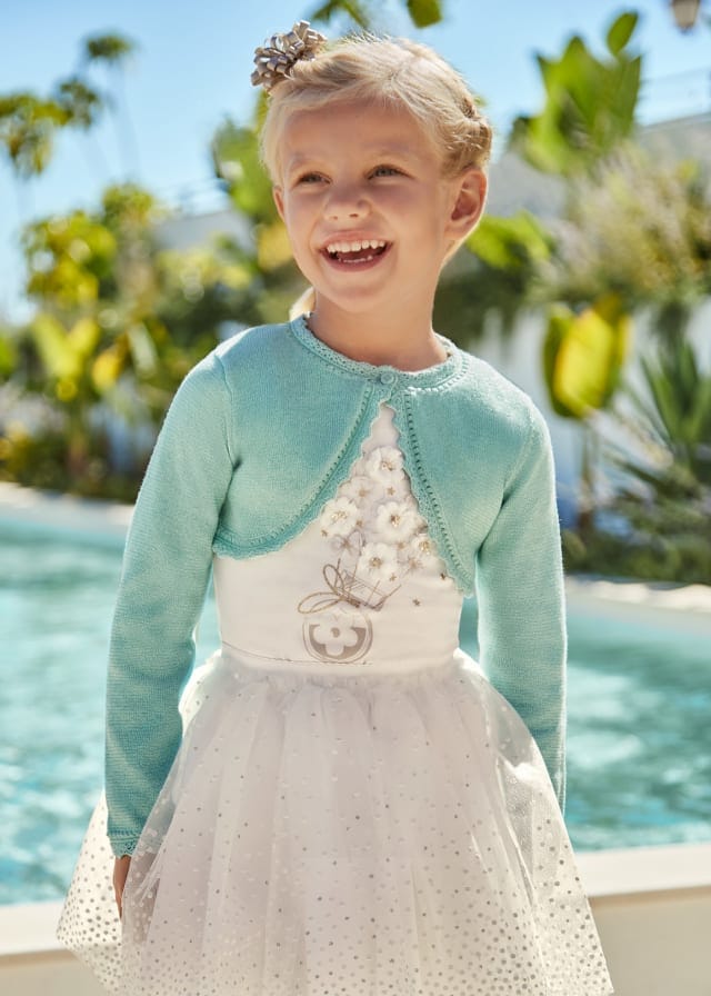 Mayoral Mint Green Sustainable cotton cardigan girl - 320