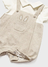 Mayoral Sustainable cotton romper with hat for newborn boy - 1614
