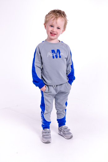 Mitch & Son Signature Grey & Royal Blue Jogging Set - South Frederick - Winter 2021