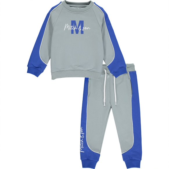 Mitch & Son Signature Grey & Royal Blue Jogging Set - South Frederick - Winter 2021