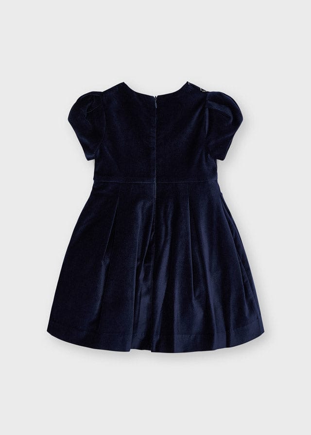 Mayoral Navy Velvet dress for girl 4912 Navy
