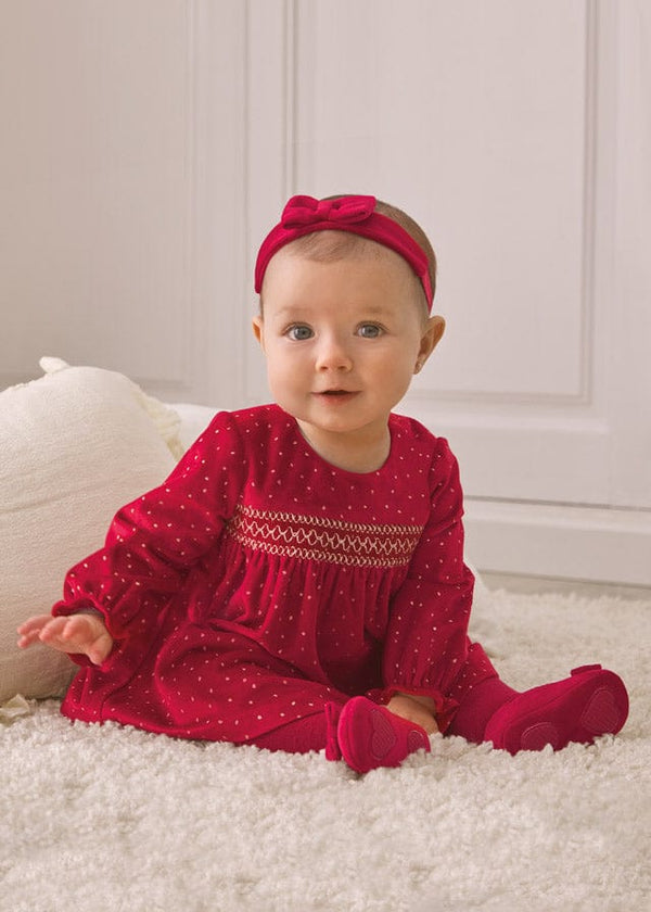 Mayoral Red Velvet Dress - 2808