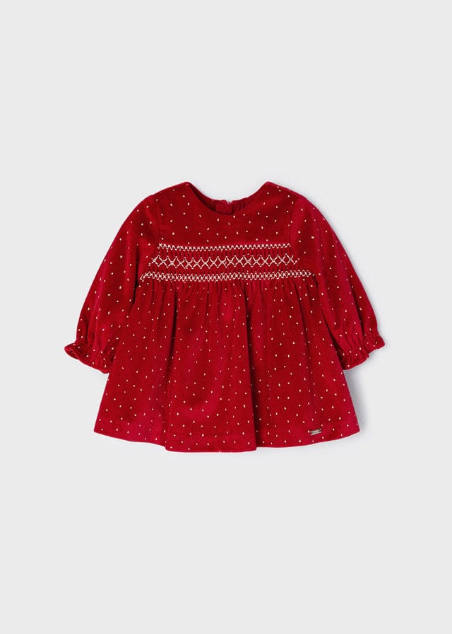 Mayoral Red Velvet Dress - 2808