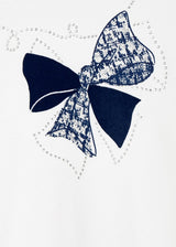 Mayoral Wool skirt and top set for girl 4941 Navy Blue