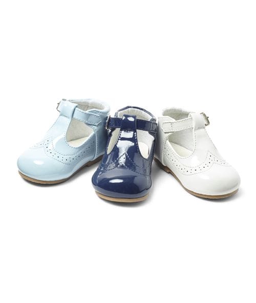 Sevva Boys White Patent T-Bar Shoes -XX2